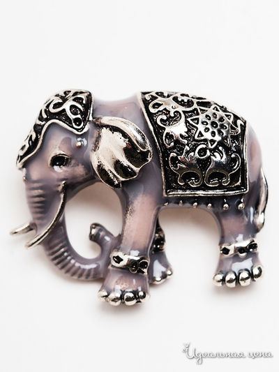 Брошь Fransua Ardy, цвет серый