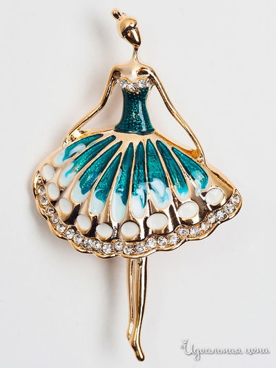 Брошь Fransua Ardy, цвет бирюзовый