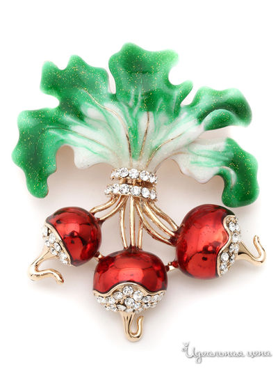 Брошь Fransua Ardy, цвет красный