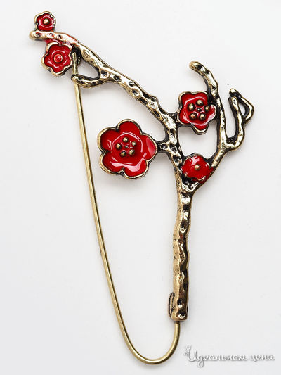 Брошь Fransua Ardy, цвет красный