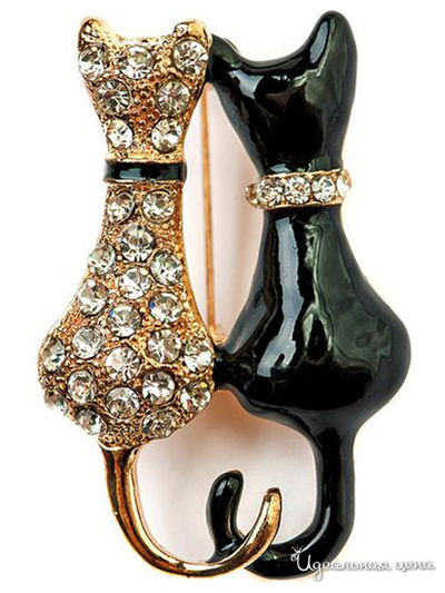 Брошь CESARE CONTE, цвет золотой, черный