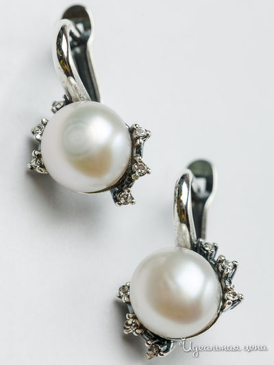 Серьги CESARE CONTE, цвет белый, серебряный