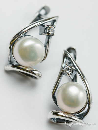 Серьги CESARE CONTE, цвет белый, серебряный