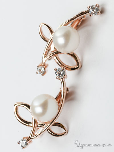 Серьги CESARE CONTE, цвет белый, золотой