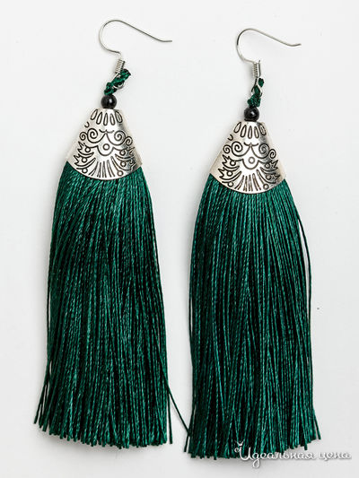 Серьги CESARE CONTE, цвет темно-зеленый