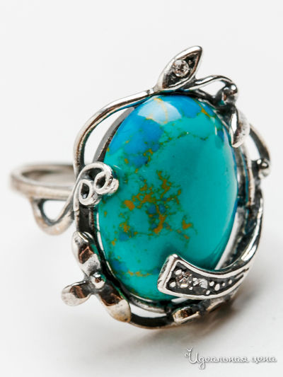 Кольцо CESARE CONTE, цвет бирюзовый