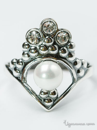 Кольцо CESARE CONTE, цвет белый, серебряный