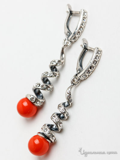 Серьги CESARE CONTE, цвет коралловый