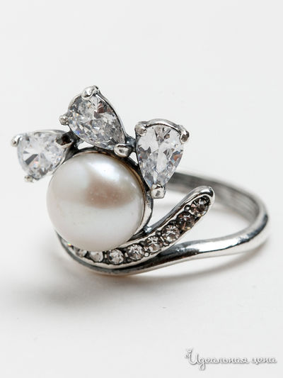 Кольцо CESARE CONTE, цвет белый, серебряный