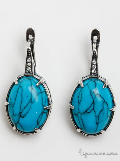 Серьги CESARE CONTE, цвет бирюзовый