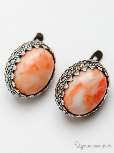 Серьги CESARE CONTE, цвет светло-коралловый