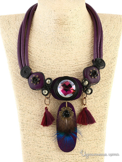 Колье CESARE CONTE, цвет фиолетовый