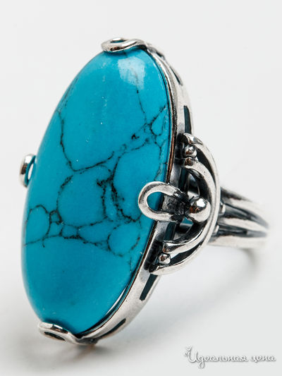 Кольцо CESARE CONTE, цвет бирюзовый