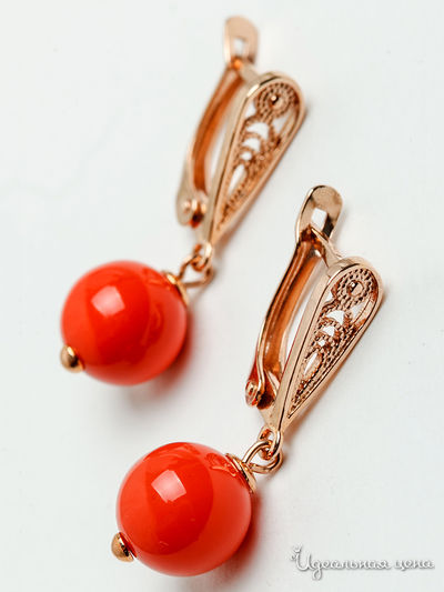 Серьги CESARE CONTE, цвет коралловый