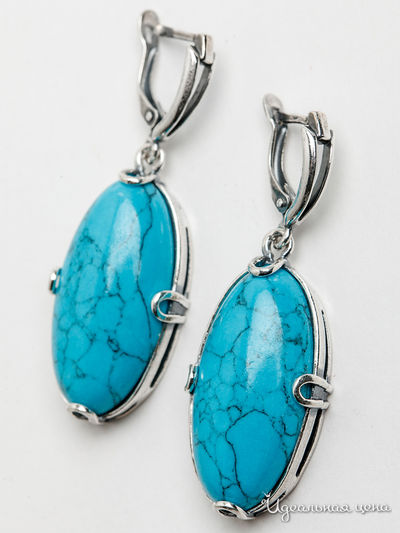 Серьги CESARE CONTE, цвет бирюзовый