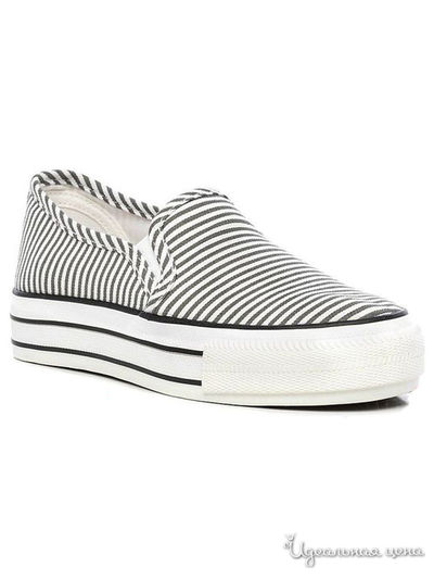 Слипоны KEDDO, цвет черный, белый