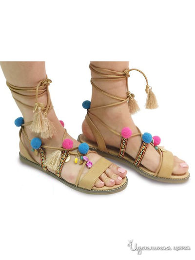 Сандалии BETSY, цвет голубой, коричневый