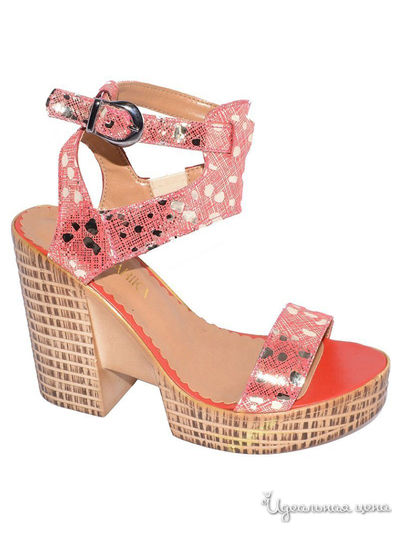 Босоножки PARMARIKA, цвет коралловый