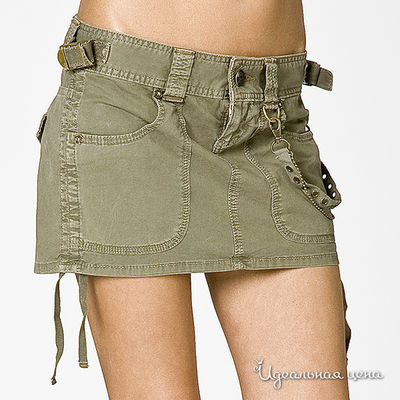 Юбка Guess, цвет цвет хаки