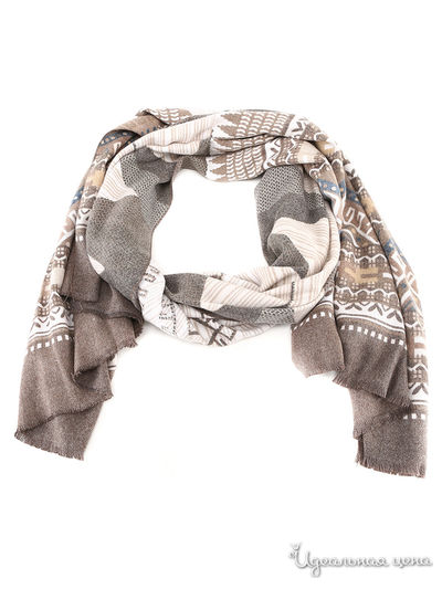 Палантин, 190*70 см Moltini, цвет коричневый