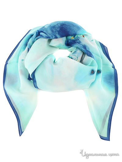 Платок, 120*120 см Moltini, цвет бирюзовый