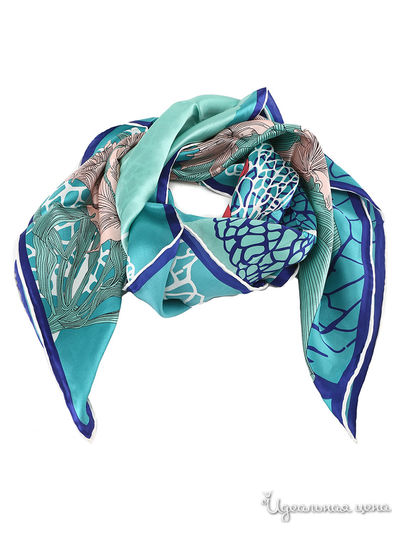 Платок, 90х90 см Moltini, цвет бирюзовый