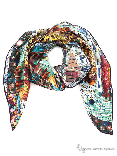 Платок, 100*100 см Moltini, цвет золотистый