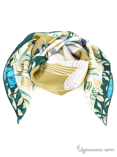 Платок, 90х90 см Moltini, цвет оливковый