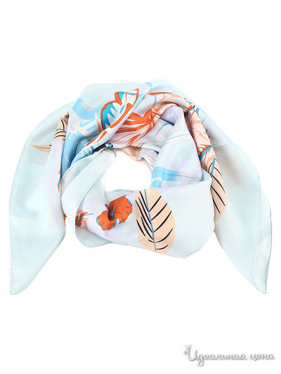 Платок, 90х90 см Moltini, цвет голубой