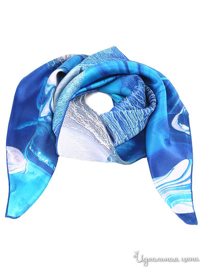 Платок, 90х90 см Moltini, цвет синий