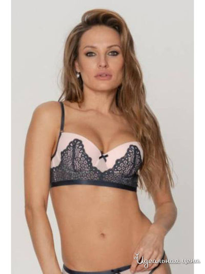 Бюстгальтер IMPRELLY, цвет темно-синий, светло-розовый