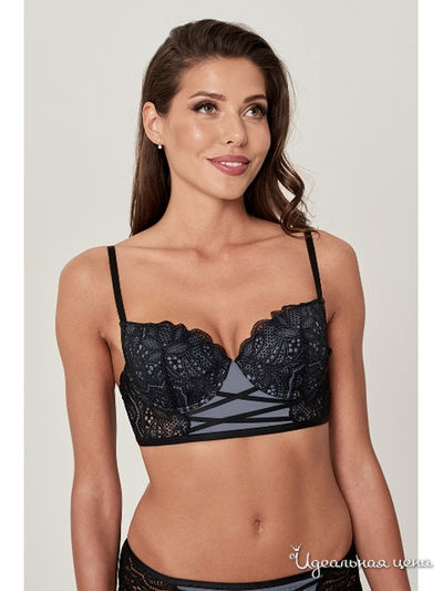 Бюстгальтер с формованной чашкой Sensera, цвет темно-серый