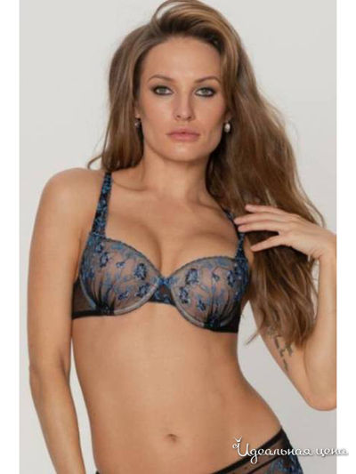 Бюстгальтер с формованной чашкой IMPRELLY, цвет синий, черный