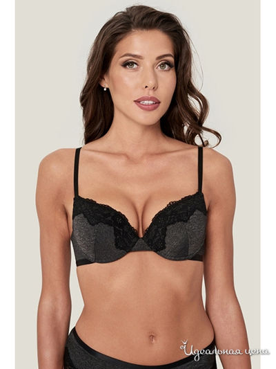 Бюстгальтер с формованной чашкой Sensera, цвет темно-серый