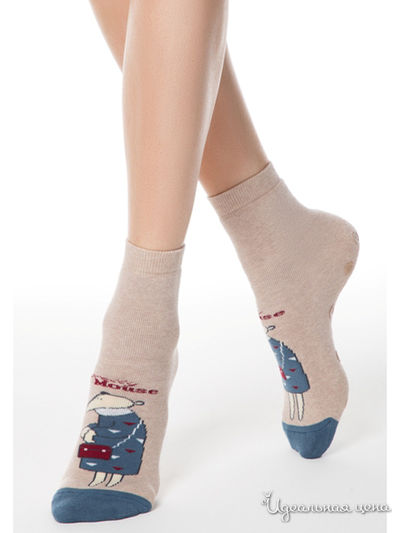 Носки CONTE, цвет бежевый