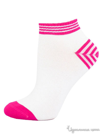 Носки БЧК, цвет белый, фуксия