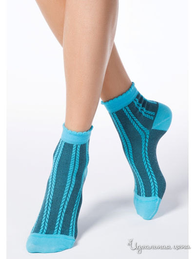 Носки CONTE, цвет бирюзовый