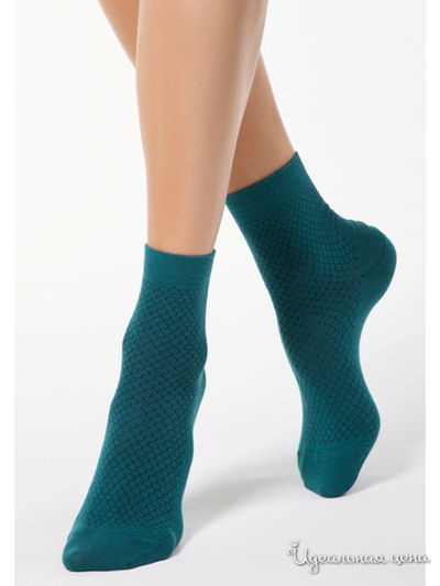 Носки CONTE, цвет темно-бирюзовый