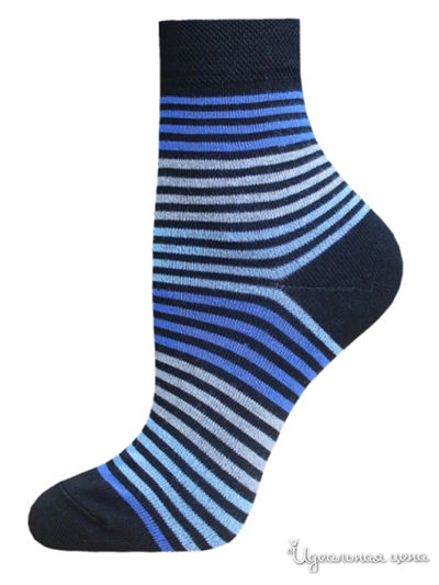 Носки БЧК, цвет черный, ярко-синий