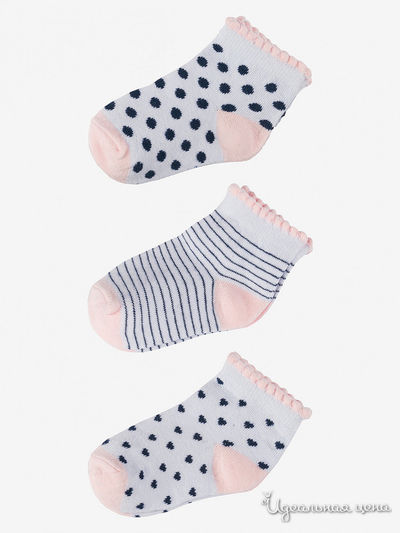 Комплект носков, 3 пары 5.10.15, цвет белый