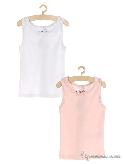 Майка, 2 шт 5.10.15, цвет белый, розовый