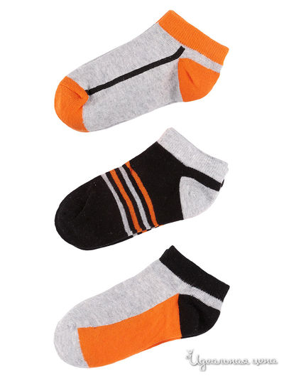 Комплект носков, 3 пары 5.10.15, цвет серый