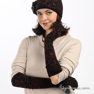 перчатки Luisa Cerano&Rabe, цвет цвет черно-красный