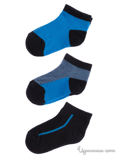 Комплект носков, 3 пары 5.10.15, цвет темно-голубой