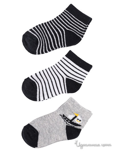 Комплект носков, 3 пары 5.10.15, цвет черный