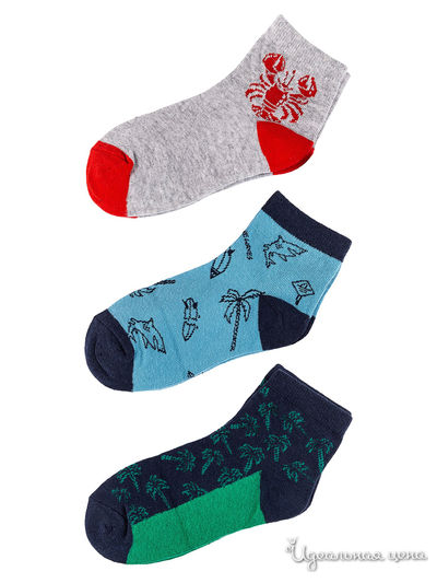 Комплект носков, 3 пары 5.10.15, цвет мультиколор