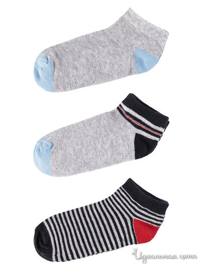 Комплект носков, 3 пары 5.10.15, цвет серый