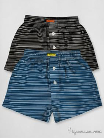 Комплект трусов, 2 шт. Pelican, цвет синий, черный