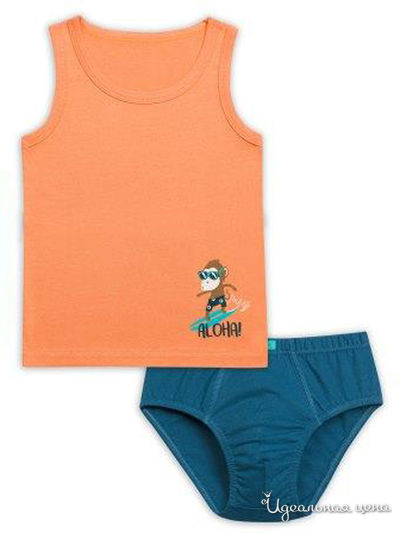 Комплект: майка, трусы Pelican, цвет оранжевый