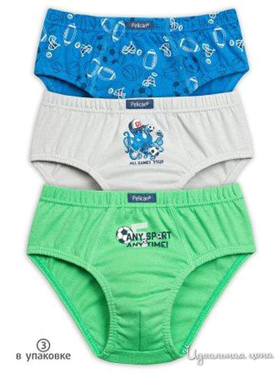 Комплект трусов, 3 шт. Pelican, цвет мультиколор